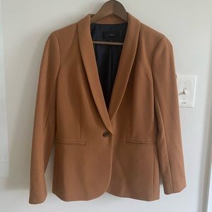 J. Crew Regent Khaki Tan Camel Brown Wool Structured Blazer Size 4